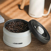 MHW-3BOMBER Manual Vacuum Coffee Storage Container Stainless Steel Airtight Container Cofee Bean Jar Home Barista Accessories