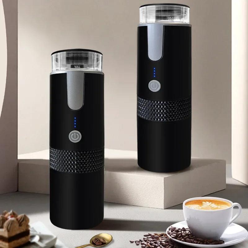 Portable Wireless Coffee Maker Automatic  Capsule Ground Coffee Brewer Machine Fit Coffee Powder and Coffee Capsule