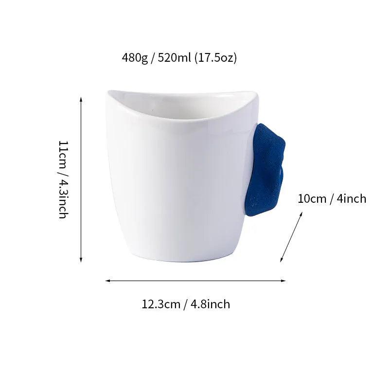 Creative Irregular Large Capacity Mugs Ins Home Climbing Ceramic Mug High Value Coffee Water Cup