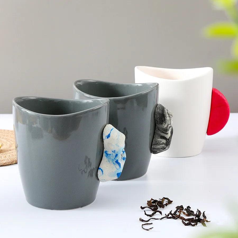 Creative Irregular Large Capacity Mugs Ins Home Climbing Ceramic Mug High Value Coffee Water Cup