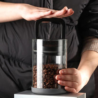 Vacuum Sealed Tanks for Coffee Beans Kitchen Food Storage Container Glass Coffee Cans Fresh Keeping Moisture Proof Canister