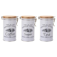 3pc/Set Coffee Bean Airtight Kitchen Food Storage Organizer Container Box Food-grade Storage Fresh Breathing Sugar Tea Iron Cans